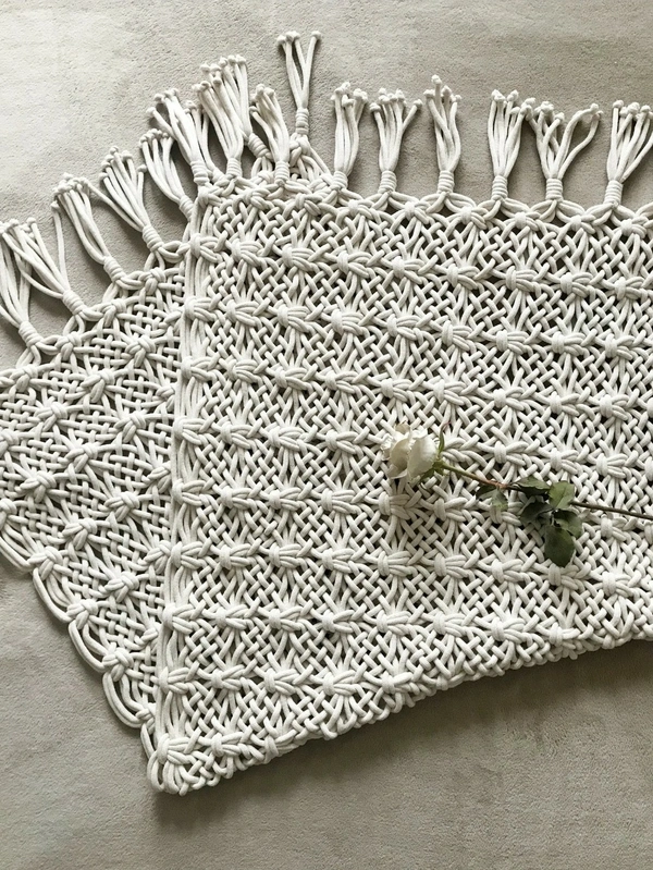 Macrame Rug - 80cmx150cm, natural