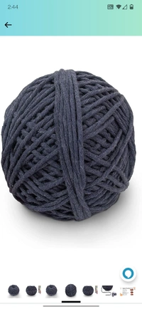 Macrame Cotton Single strand 4 MM 100 Mtr - 100 mtr, Gray