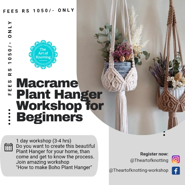 Macrame Plant Hanger workshop for beginners