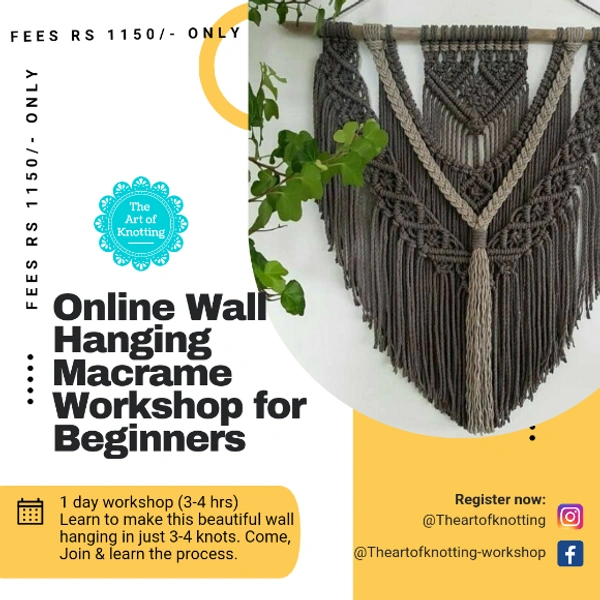 Macrame Boho Wall Hanging workshop for beginners