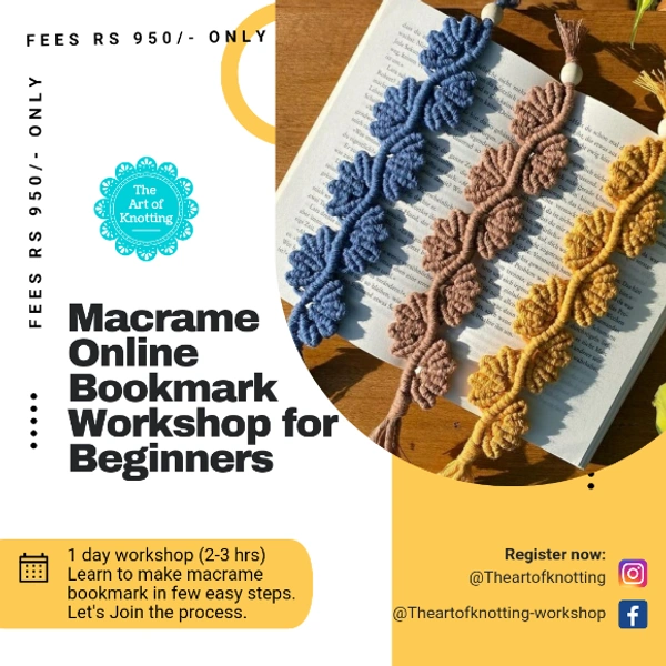 Macrame Bookmark workshop for beginners