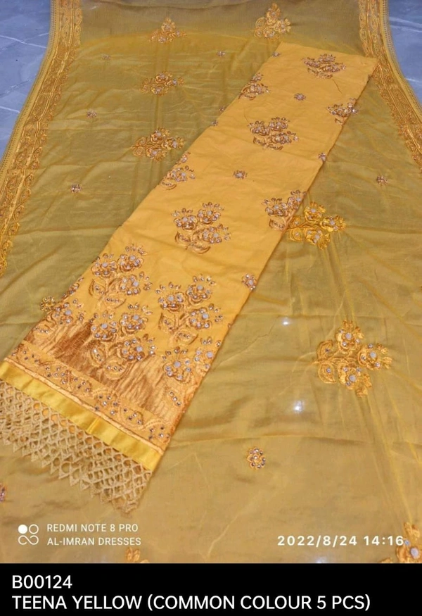 B124 TEENA YELLOW COLOUR CHART 