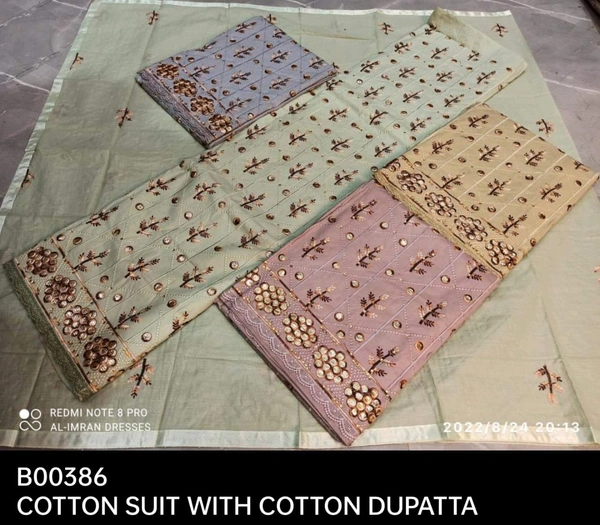 B386 COTTON DUPATTA 