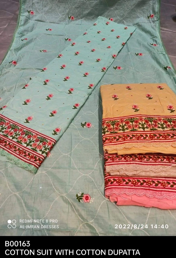 B163 COTTON DUPATTA 