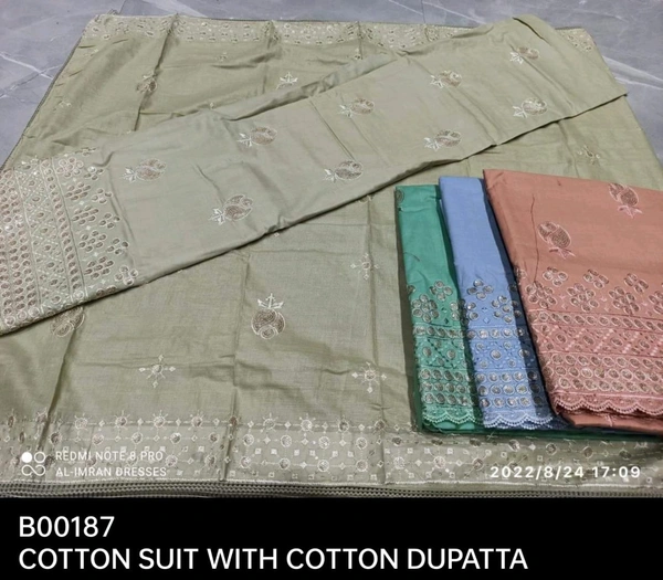  B187 COTTON DUPATTA 