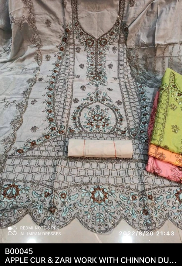 B45 APPLE CUT/ ZARI WORK  SET 2