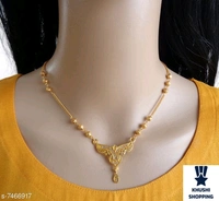 Khushi Beuaty Gold Mala - gold, 7"