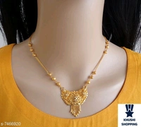 Khushi Beuaty Gold Mala - gold, 7"