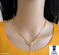 Khushi Beuaty Gold Mala - gold, 7"