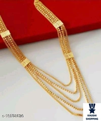 Khushi Beauty Gold Mala  - Gold, 7"