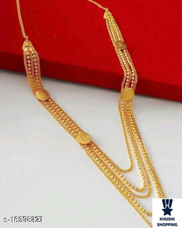 Khushi Beauty Gold Mala  - Gold, 7"