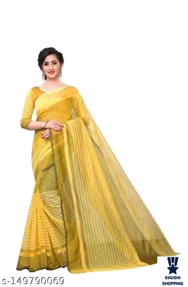 Saree - Rose Gre Yellow, 5m