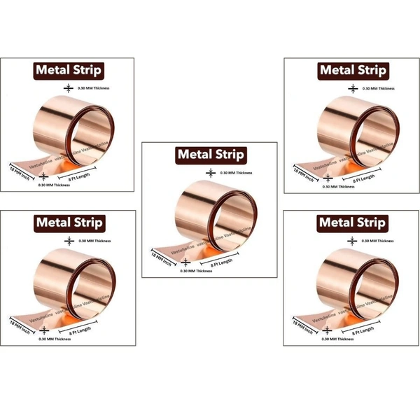 Copper Patti Strip ( 0.75 Inch  x 8 ft x 0.30mm) MOQ 5 Pcs