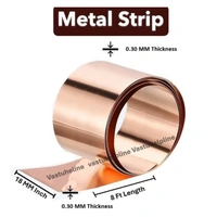 Copper Patti Strip ( 0.75 Inch  x 8 ft x 0.30mm) MOQ 5 Pcs