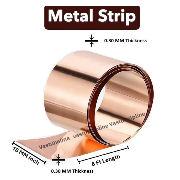 Copper Patti Strip ( 0.75 Inch  x 8 ft x 0.30mm) MOQ 5 Pcs