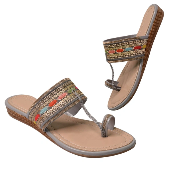 Gripex Footwear flat casualt slippers - Gray