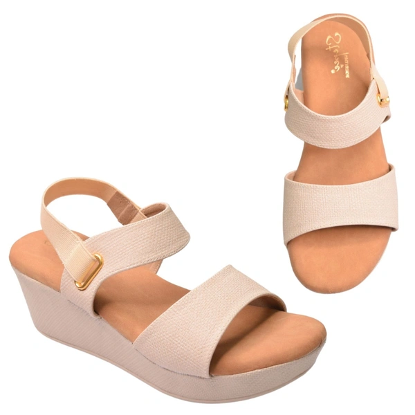 STEPEE Platform wedges  slipper for women - 6 Pair set - Cream