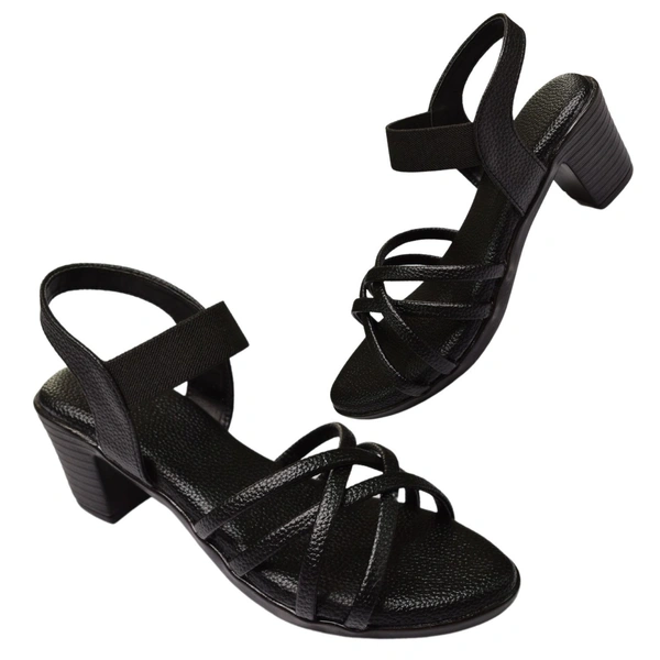 STEPEE Women Heel-6 Pair set - Black