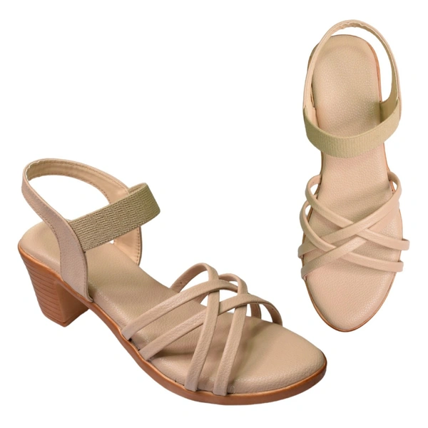 STEPEE Women Heel-6 Pair set - Cream