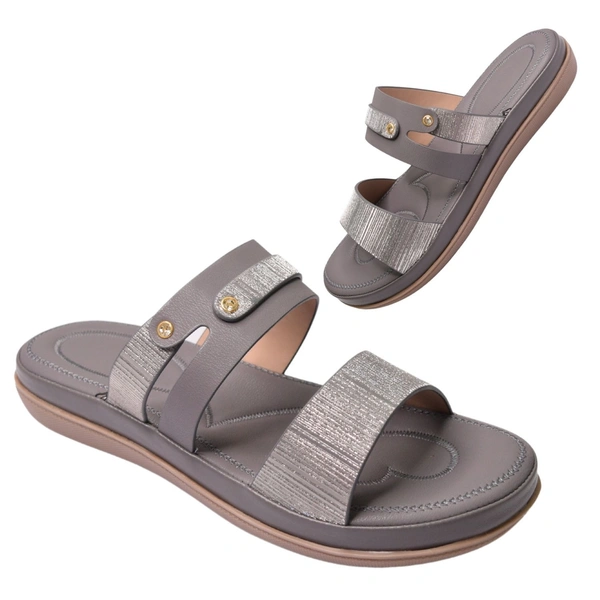 Stepee Flat Arba Sandal With Extra Padding - Gray