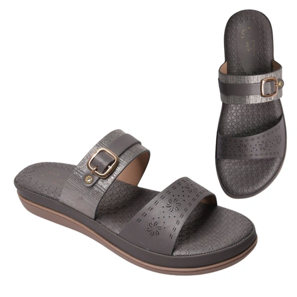 Stepee Flat Arba Sandal With Extra Padding - Gray