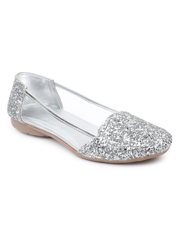 Stepee Women Bellies- 6 Pair set - Silver