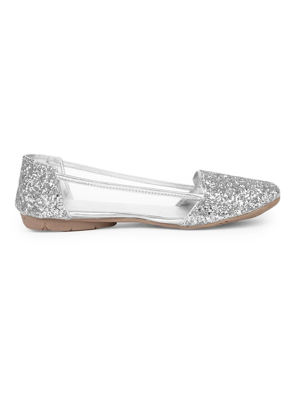 Stepee Women Bellies- 6 Pair set - Silver