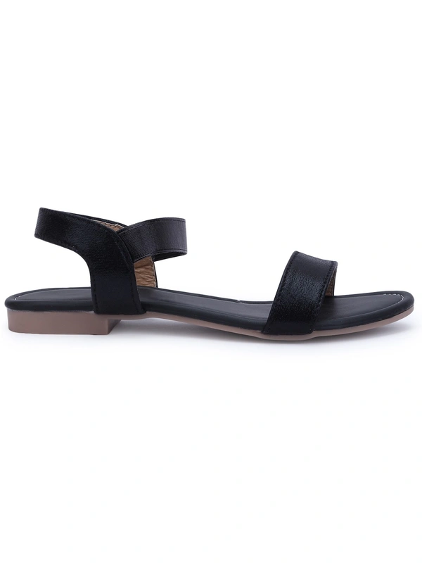 Stepee Flat Sandal -6 Pair set - Black