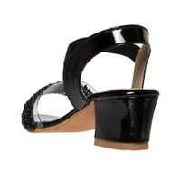 Stepee Black Heel Chain work Kids sandals- 8 Pair set - Black