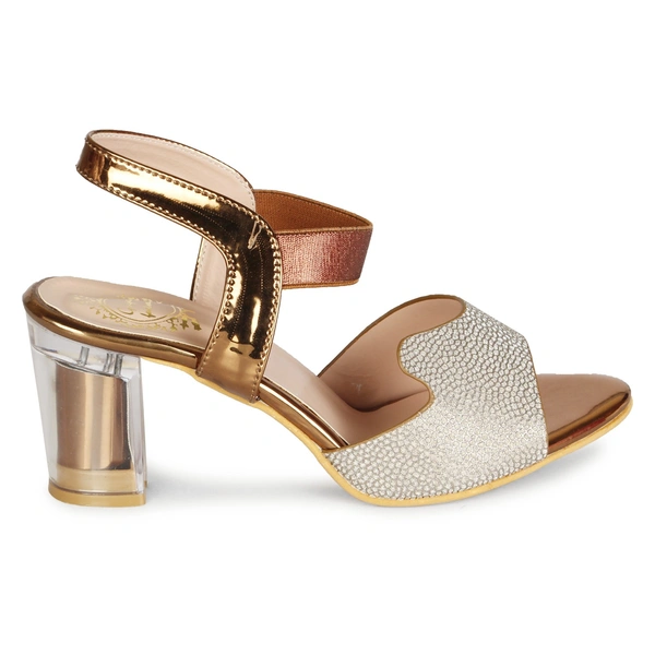 Stepee Glass heel- 6 Pair Set - Copper