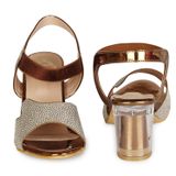Stepee Glass heel- 6 Pair Set - Copper