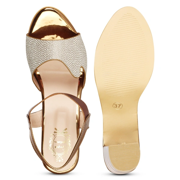 Stepee Glass heel- 6 Pair Set - Copper