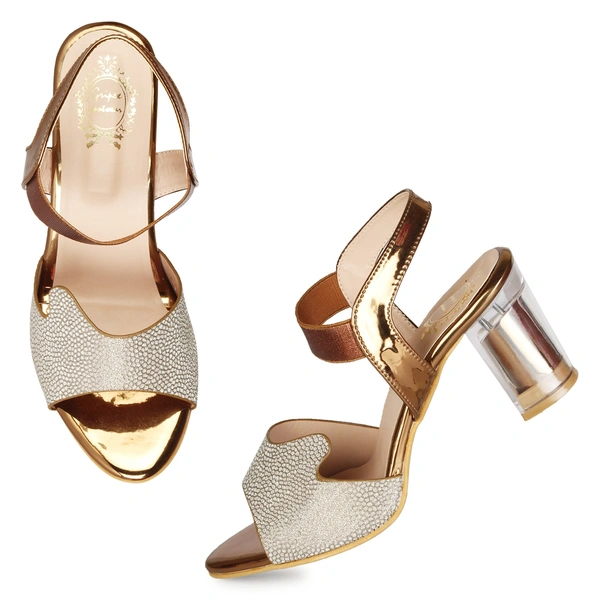 Stepee Glass heel- 6 Pair Set - Copper