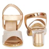 Stepee Glass heel- 6 Pair Set - Rose Gold