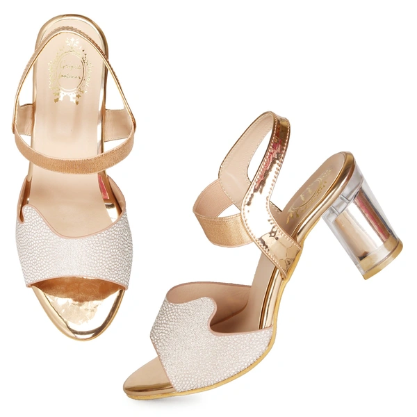 Stepee Glass heel- 6 Pair Set - Rose Gold