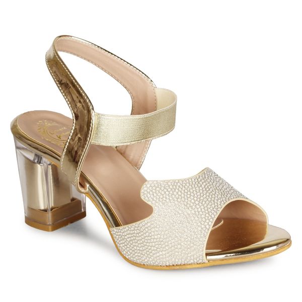Stepee Glass heel- 6 Pair Set - Golden