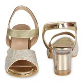 Stepee Glass heel- 6 Pair Set - Golden