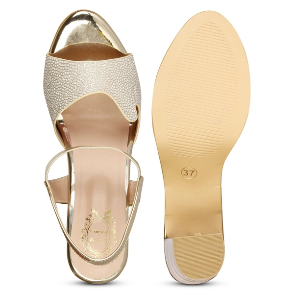 Stepee Glass heel- 6 Pair Set - Golden
