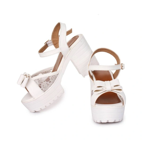 Stepee Women Heel-6 Pair set - White