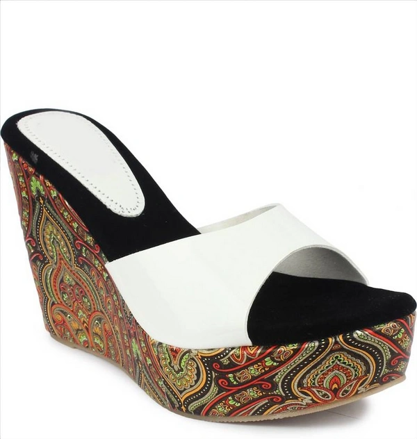 Stepee White Casual  Platform wedges gola Slipper- 6 Pair set - White