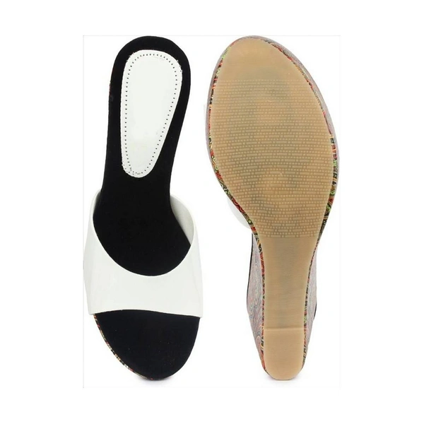 Stepee White Casual  Platform wedges gola Slipper- 6 Pair set - White