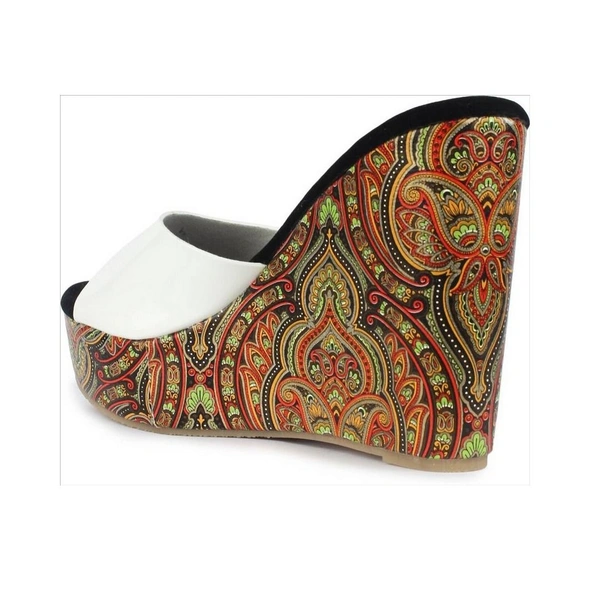 Stepee White Casual  Platform wedges gola Slipper- 6 Pair set - White