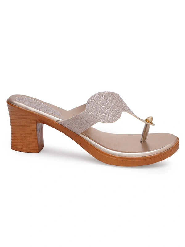 Stepee Rose Gold Fancy V shape slipper - 6 Pair set - Rose gold