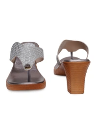 Stepee Grey Fancy V shape slipper - 6 Pair set - Grey