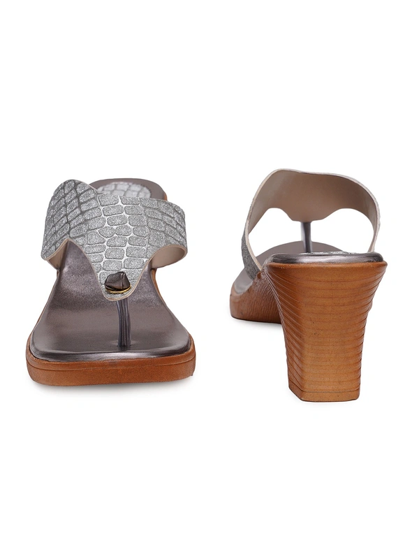 Stepee Grey Fancy V shape slipper - 6 Pair set - Grey