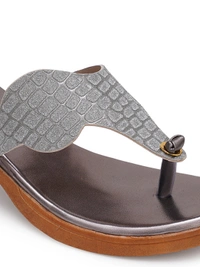 Stepee Grey Fancy V shape slipper - 6 Pair set - Grey