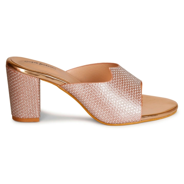 Stepee Sultan Fancy Slippers 6 Pair set - Rose Gold