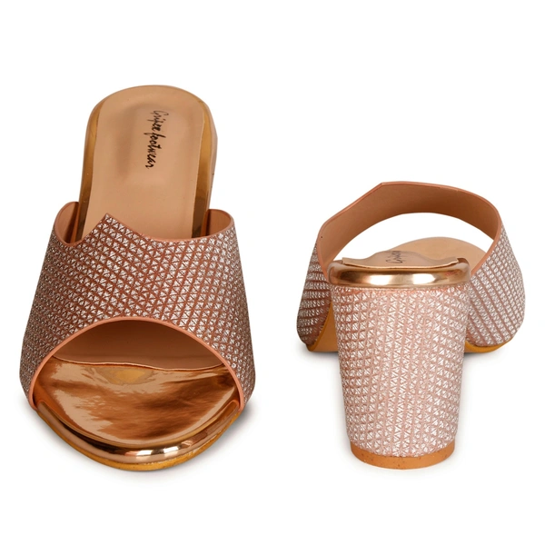 Stepee Sultan Fancy Slippers 6 Pair set - Rose Gold