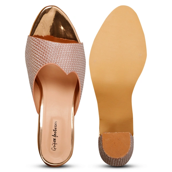Stepee Sultan Fancy Slippers 6 Pair set - Rose Gold
