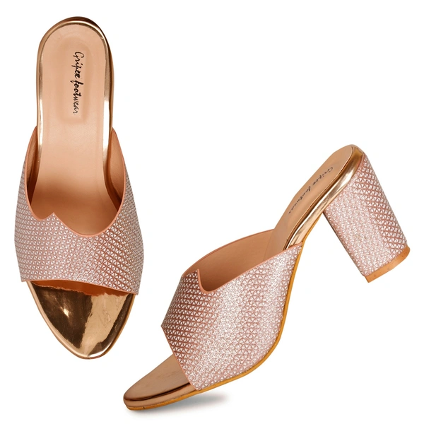 Stepee Sultan Fancy Slippers 6 Pair set - Rose Gold